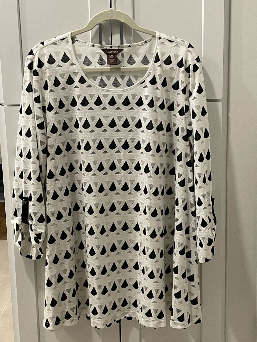 Cream/Black Tunic by Multiples Size XL